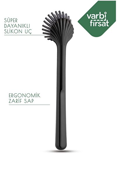 Varbifırsat Silikon Uçlu - Süper Dayanıklı Bulaşık - Lavabo Fırçası - Siyah