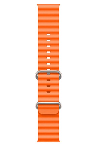Quse Apple Watch Ocean Silikon Kordon – Turuncu – 38/40/41mm & Series 10/11 4...