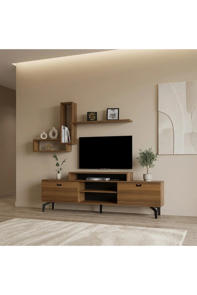 Stylish Home 180cm TV stand, brown color - TV10