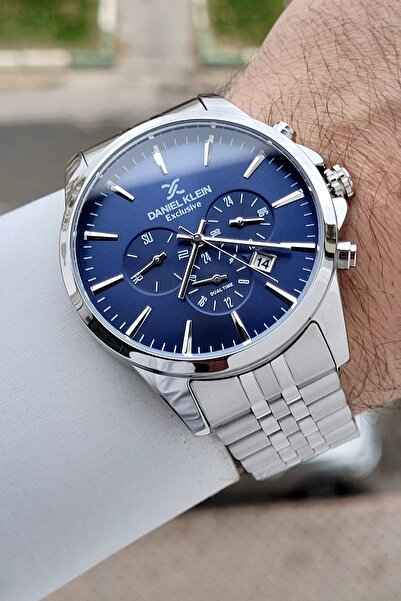 Daniel Klein Kadranı Lacivert Kordonu Gümüş Renk Göstergeleri Aktif Fonksiyon...