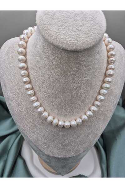 İNCİORA JEWELRY GERÇEK TATLI SU BAROK BEYAZ İNCİ (10-11 mm) KOLYE
