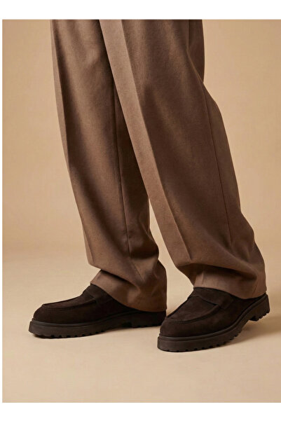 VARNAS Erkek Kahverengi Hakiki Süet Loafer Ayakkabı - Lorent