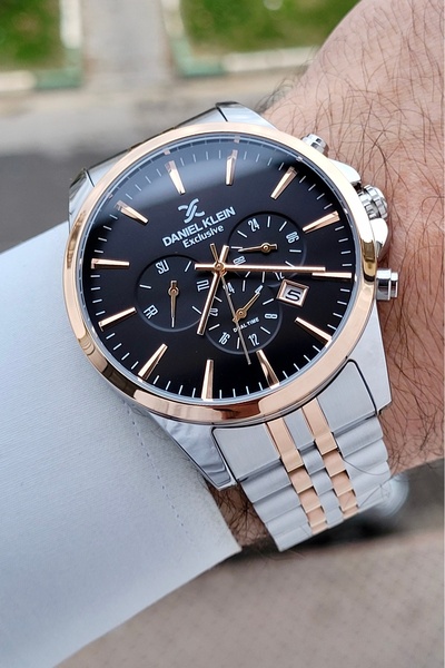 Daniel Klein Rose Silver Color Inner Indicators Active Men's Wristwatch