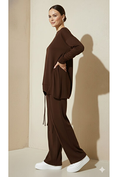 Curly Brown Modal Fabric Double Set