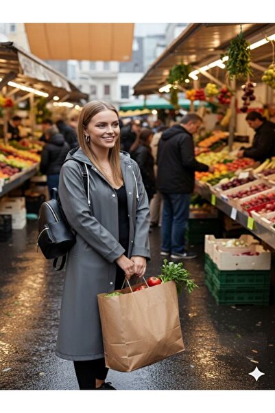 Dream Plus Αδιάβροχο Unisex Grey Eva Fabric Water Αντιανεμικό