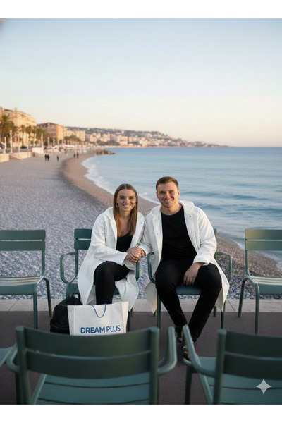 Dream Plus Unisex White Eva Fabric Water Αντιανεμικό Αδιάβροχο