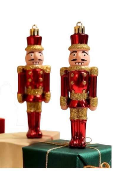 Yenigeldi 2 bucăți soldat de plumb (12 cm) ornament pentru copac de pin, orna...