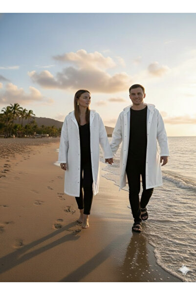 Dream Plus Unisex White Eva Fabric Water Αντιανεμικό Αδιάβροχο