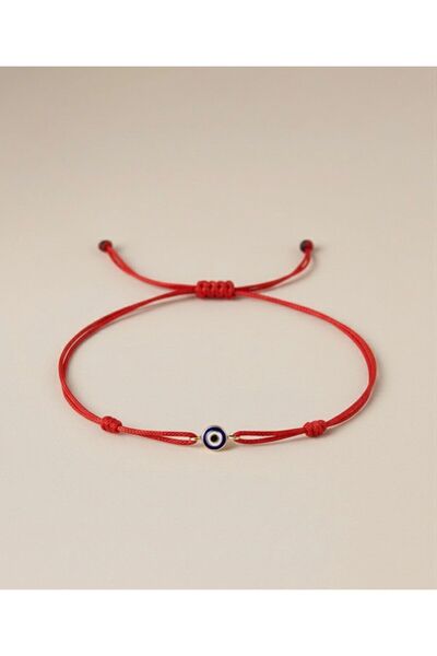 Altıncık 14 Ayar Altın Nazar Göz Kırmızı İpli Bileklik
