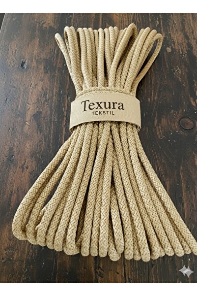 Rengarenkelemekleri polip polyester makrome(10 metre )dolgulu salıncak supla sepet halat ip 8mm