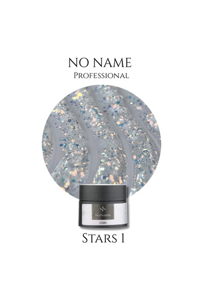 NO NAME NoName Professional Stars 1 Builder Jel – Yoğun Simli, Ultra Parlak UV/LED Builder Jel - 15 ml