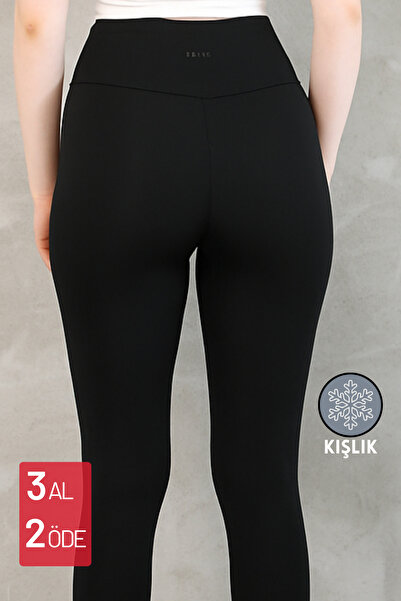 Feela Moda Premium Push Up Yüksel Bel Toparlayıcı Şardonlu Kışlık Tayt 2006