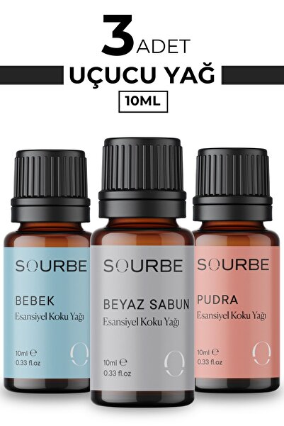 SOURBE Bebek Beyaz Sabun Pudra Esansiyel Uçucu Yağı Difüzör Koku Yağı Buhurda...
