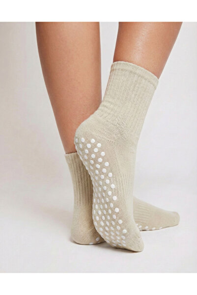 FENRA STUDIO Non-Slip Soles for Home, Yoga, Pilates and Tawaf Hajj Umre Beige...