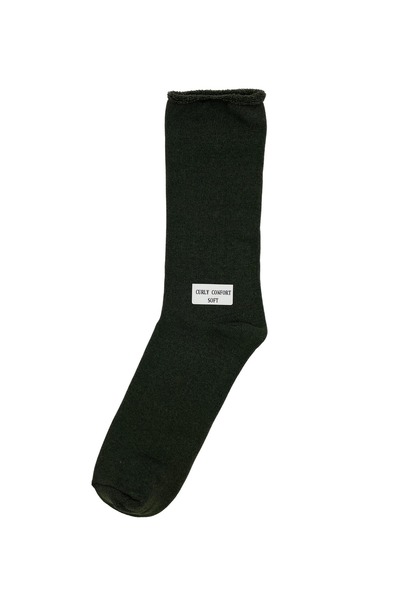 FENRA STUDIO جوارب قطنية حرارية ناعمة بلون الكاكي مع حشوة داخلية كاملة من الم...