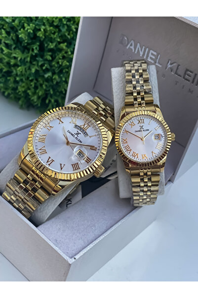 Daniel Klein ORİJİNAL 2YIL GARANTİLİ ÇELİK KASA ÇELİK KORDON PASLNAMAZ KARARMAZ SEVGİLİ ÇİFT SAATİ