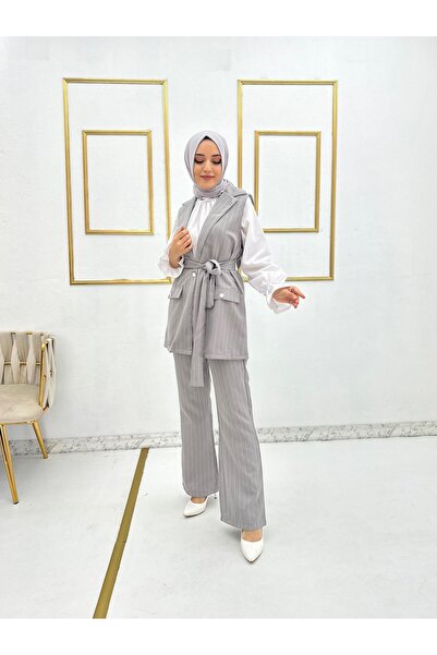 Moda Krash Раирана жилетка Poliviscon