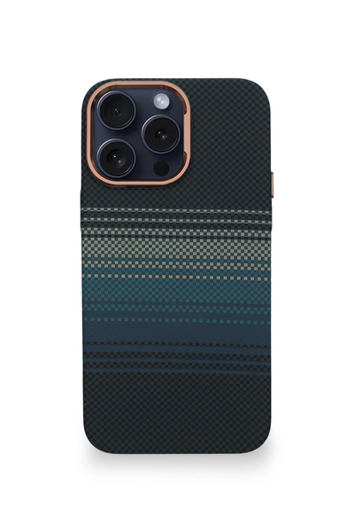 Velvoria حافظة نيو ووفن لهاتف آيفون 15 برو ماكس باللون الأزرق العميق