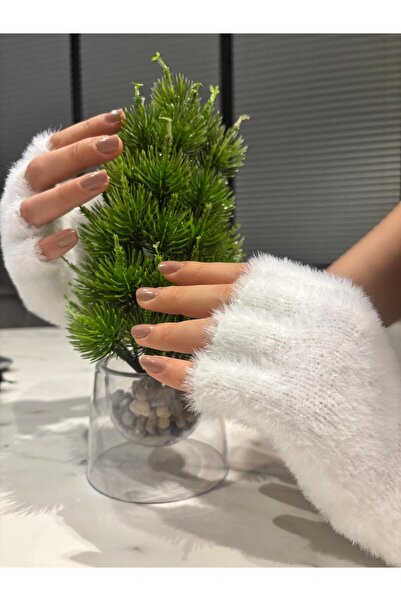 Duflon قفازات نسائية من القطيفة بأصابع مفتوحة