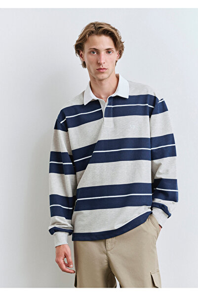 Mavi Block Striped Polo T-Shirt Loose Fit / Relaxed Fit 0612847-89353