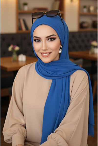 Aişe tesettür Petrol Mavi Bandana Bone Şal
