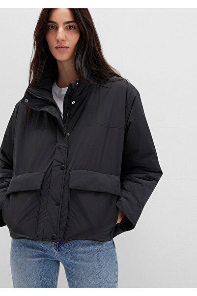 Mavi Αδιάβροχο D ψηλός λαιμός Μαύρο μπουφάν Loose Fit / Χαλαρή Άνετη Εφαρμογή 1110618-900