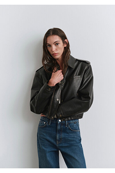 Mavi Καφέ μπουφάν από συνθετικό δέρμα Regular Fit / Normal Cut 1110782-90892