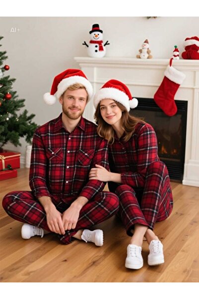 NiCe İç Giyim Set de pijamale de damă din bumbac moale, din piele întoarsă su...