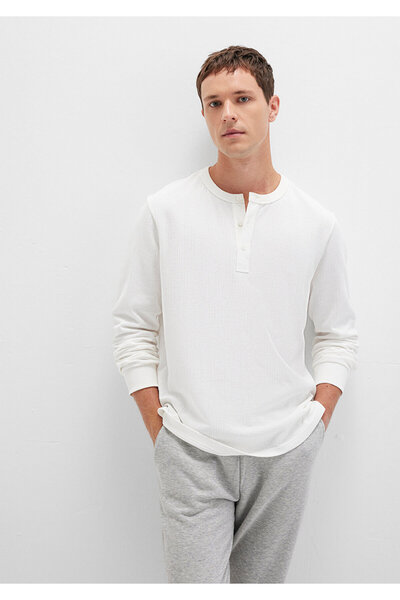 Mavi Екрю довгий рукав футболка Loose Fit / вільний крій 0613115-70057