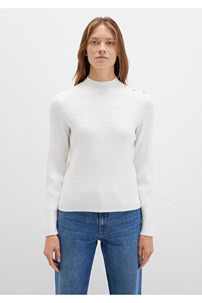 Mavi Ecru Pullover mit Schulterdetail, Slim Fit / enge Passform 1710798-70057