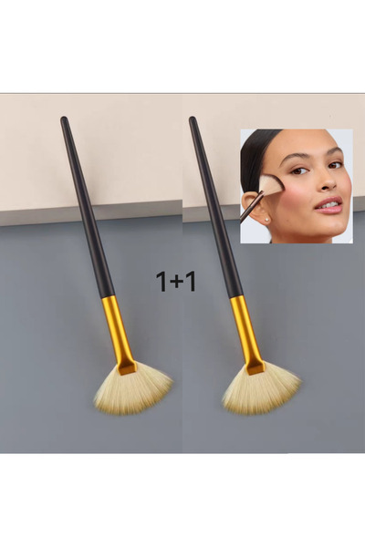 Lesvip's Yelpaze aydınlatıcı hıghlıgter makyaj fırçası 2'li set