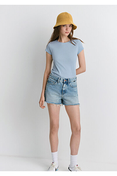 Mavi Cherry 90S Vintage Light Blue Jean Shorts 1410022-89733