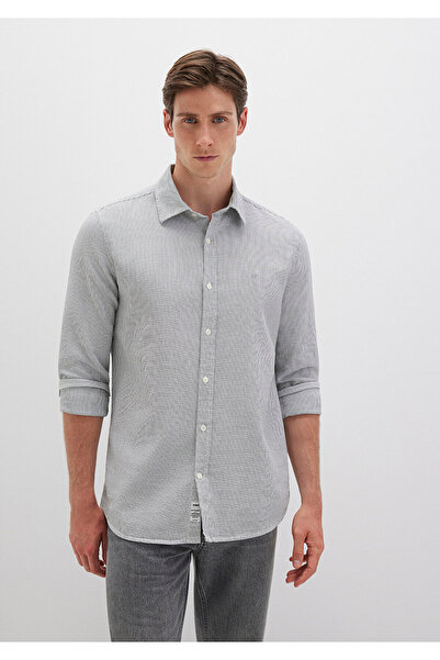 Mavi Ριγέ πράσινο πουκάμισο Slim Fit / Slim Fit 0211653-90861