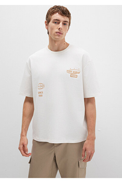 Mavi Printed White T-Shirt Relaxed Fit / Relaxed Cut 0612913-84001