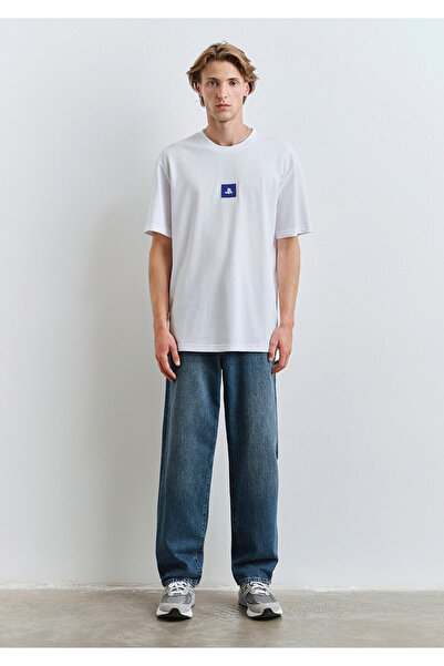 Mavi Playstation Printed White T-Shirt ​   Loose Fit / Comfortable Cut 0612926-620
