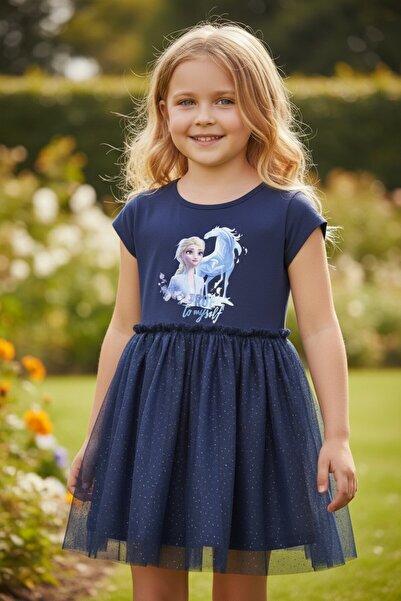 SeaBubbles Rochie pentru fetiță Elsa cu fustă cu sclipici