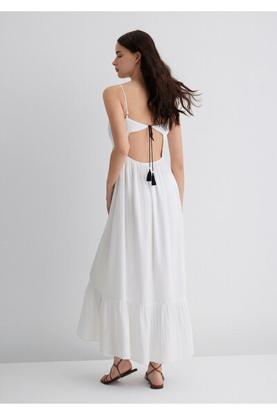 Mavi Linen Blend White Dress 1310797-620