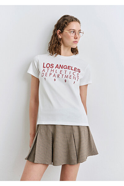 Mavi Μπλουζάκι με στάμπα Los Angeles Regular Fit / Normal Cut 1613375-70057