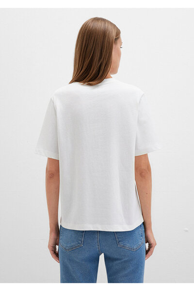 Mavi Τυπωμένο T-Shirt Ecru Regular Fit 1613147 -70057