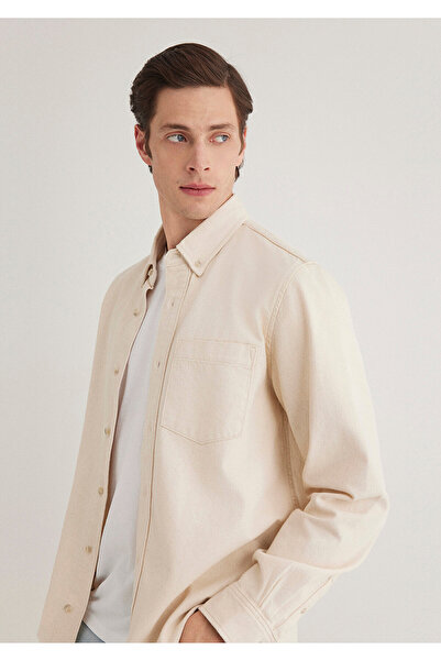 Mavi Jayden класичні джинси екрю сорочка regular fit / нормальний крій