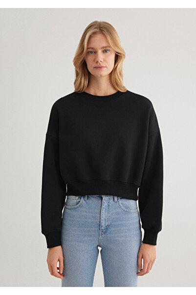 Mavi Crew Neck Black Basic Sweatshirt 1S10307-900