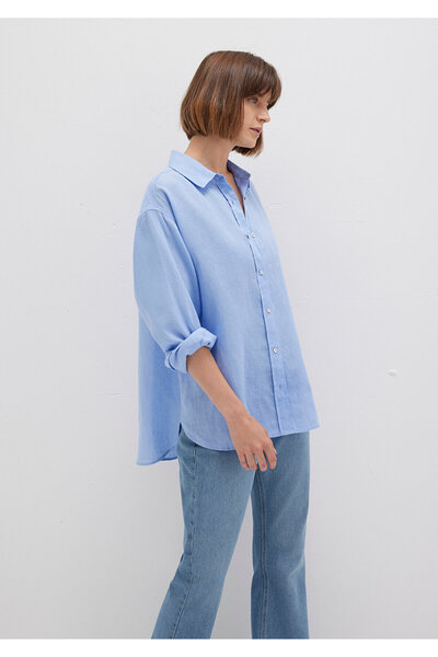 Mavi Cămașă de in, cu o formă lejeră/cu o formă lejeră 1210747 -80874