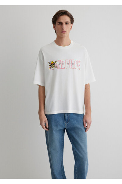 Mavi Футболка з принтом One Piece, екрю, бокс-крій 0612663-70057