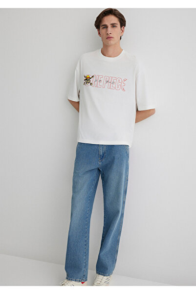 Mavi Футболка з принтом One Piece, екрю, бокс-крій 0612663-70057