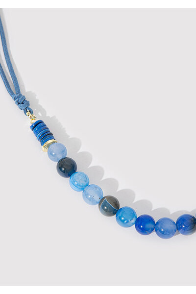 Mavi Doğal Taşlı Kolye 1912505-83077