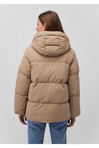 Mavi με κουκούλα Καφέ Φουσκωτό Παλτό 1110456-86805