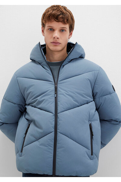 Mavi Palton gonflabil albastru cu glugă 0110360 -70782