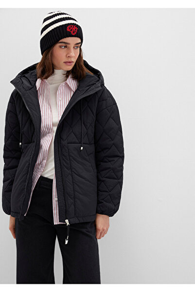 Mavi Water Repellent K Hooded Black Quilted Jacket 1110499-900