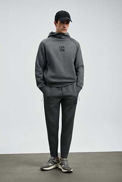 Lufian 112050077 Ανδρικό Φούτερ Ματά ΓΚΡΙ