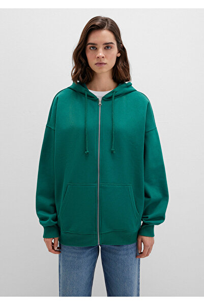 Mavi Zelená mikina na zip s kapucí1610221-71874